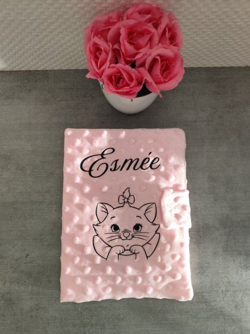 Protège carnet santé en minky