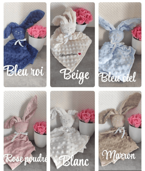 Doudou lapin minky