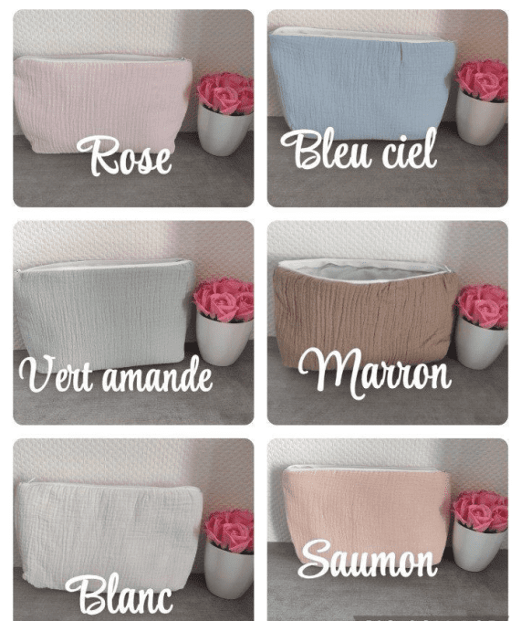 Trousse de toilette gaze de coton